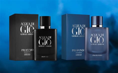 armani acqua di gio profumo vs profondo|acqua di gio profumo 180ml.